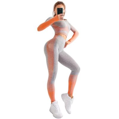 China Breathable Seamless Activewear Sports Wear Seamless Yoga Set Yoga Wear Sets Popular Fitness Women Yoga Suit Sport Wear Fitness for sale