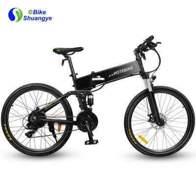 China Aluminum alloy 36v 500w folding electric mountain bike with hidden battery for sale