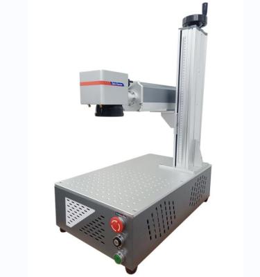 China Deep Marking 20w 30w Jewelry Engrave Portable Metal Ring Fiber Laser Marking Machine With Rotary for sale