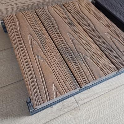 China Industrial Interlocking Outdoor WPC Wood Composite Deck Tiles for sale