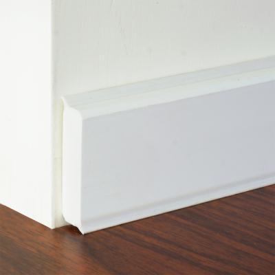 China Traditional PVC High Foam Baseboard Molding Skirting Board for sale