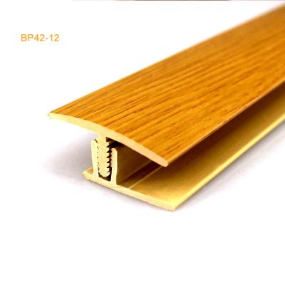 China Luxury Wood Grain PVC Flooring Profile Laminated T Profile BP42-8 for sale