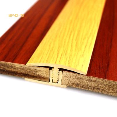 China RT-BP42-12 Luxury Wood Grain PVC Flooring Profile Laminated T Profile for sale