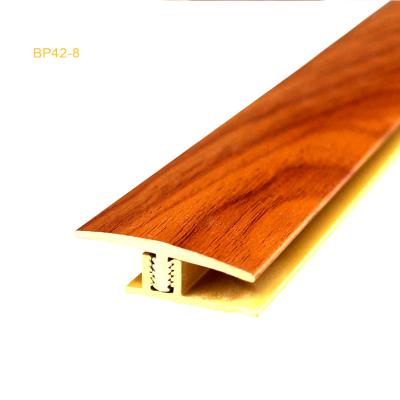 China Luxury Wood Grain BP42-8 PVC Flooring Profile Laminated T Profile for sale