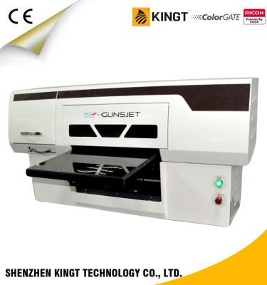 China Apply for all flatbed materials printing top grade Kingt YG-4550C Ricoh GH2220 professional UV digital printer to print on corrugated box for sale