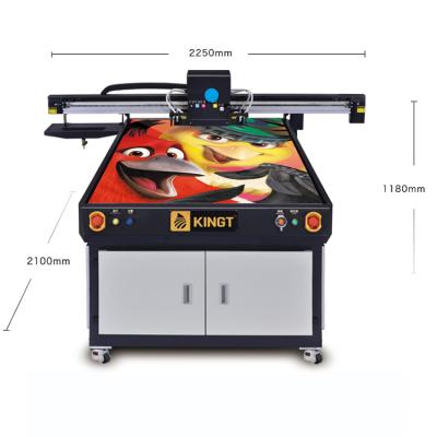 China Hotels Kingt A1 Printer Industrial Ricoh Heads Marble Stone UV Flatbed Printing Machine for sale