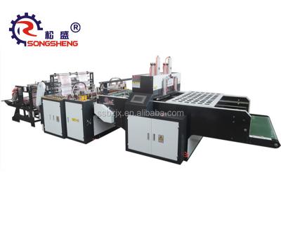 China High speed Full Automatic t-shirt bag cloth bag making machine (SS--GS-350X2) for sale