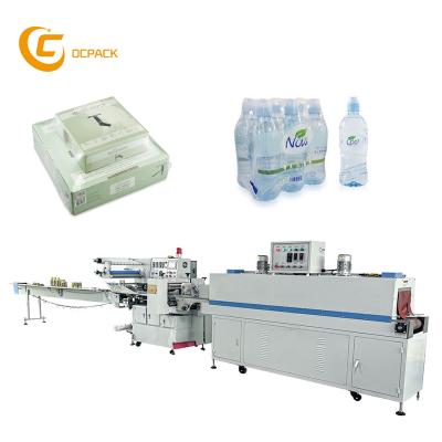 China CLOTHING Tunnel Automatic Chamber Water Bottle Box Plastic Shrink Wrapping Machine Price for sale