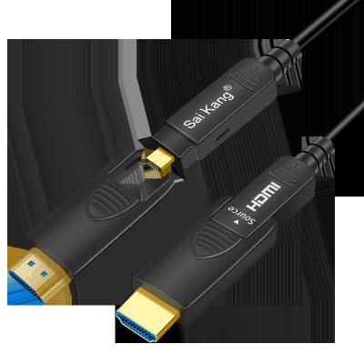 China COMPUTER Hdmi Cable 2.0 Active 4k Aoc Fiber Optic Male To Hd 304 Stainless Steel Hdmi Male High Speed ​​Armored Cable 50m 100m 300m Hdmi for sale