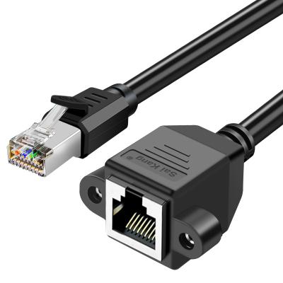 China 2m Rj45 Male To Screw Female Ethernet Lan Network Extension Cable Cord Cat6a for sale