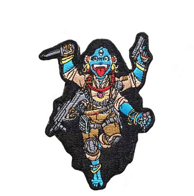 China Other Custom Backing Styles Applique Hook And Loop Design Patches Cartoon Embroidery For Apparel Garment for sale