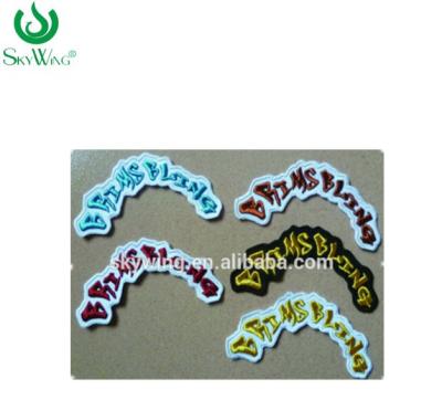 China Wholesale 3D Polyester Hand Embroidery 100% Gold Bullion Silver Wire Badges and for sale