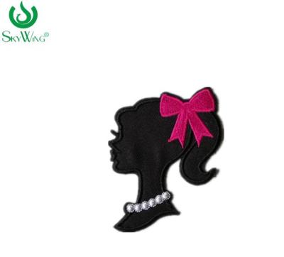 China 3D factory direct girl embroidered patch beautiful for sale