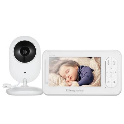 China Wireless Nanny Camera Temperature Night Light Music Player 4.3Inch LCD Display Night Vision Video Baby Monitor for sale