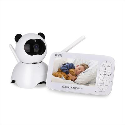 China 5 Inch Baby Monitor 5-Inch LCD HD Video Smart Baby Monitor 720p With Sound Temperature Alarm Night Vision Infrared VOX Audio Dual-Way for sale