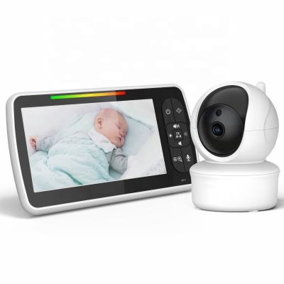 China PAN-TILT Upgraded 5inch Baby Video Camera Pantilt Night Vision Sound Detection ECO Wireless Baby Monitor With Camera for sale