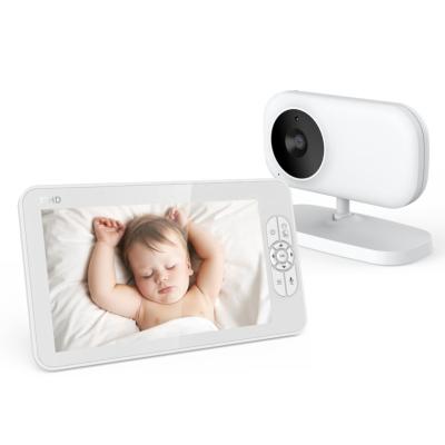 China 2021 Newest 7inch 720P True Music Player Temperature Control LCD Night Vision Two Way High Resolution Audio Baby Monitor for sale