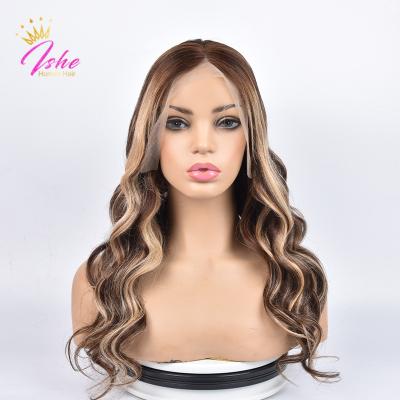 China Best Selling Body Wave Mix Color Unprocessed Brazilian Virgin Hair Lace Front Wig Silky Soft With Wholesale Price for sale