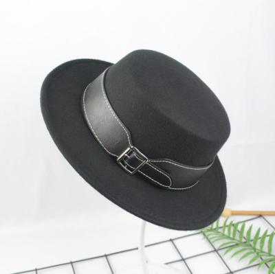 China 2022 New Image Hotsale Fashion Vintage Men Women Flat Cap Wide Brim Jazz Fedora Panama Hats for sale