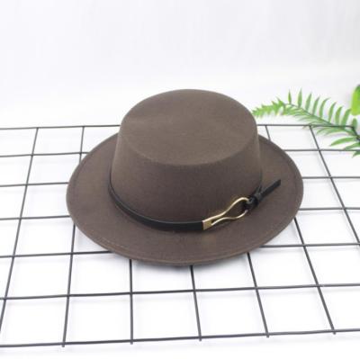 China 2022 New Image Hotsale Fashion Vintage Style Men Women French Flat Hat Wide Brim Jazz Fedora Panama Hats for sale