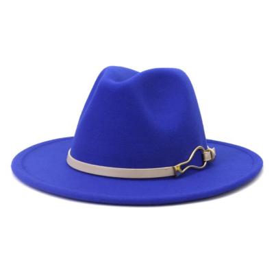 China 2022 Men's Women's Autumn Winter British Style Vintage Image Fedora Flat Hat Wide Brim Jazz Fedora Hats for sale