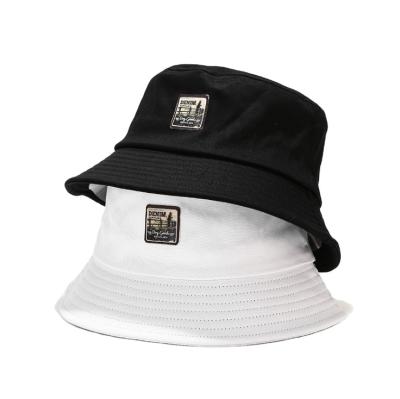 China 2021 New Breathable Comfort Vintage Label Fisherman Hat Street Fashion Trend Bucket Hat For Women Men for sale