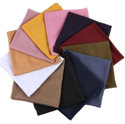 China 2021New Square Fashion Hotsale Solid Color Shawl Hijab Fashion Scarf Malaysia Arab Muslim Hijab for sale