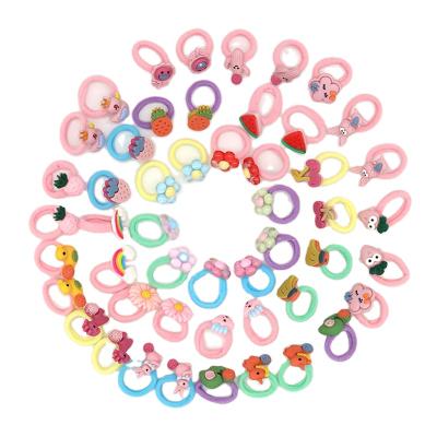 China Cute Elastic Hair Band Hair Accessories Rainbow Cartoon Character Kids Hair Bands Fruit Fruit Cute Sweet Bridesmaids Headwear for sale