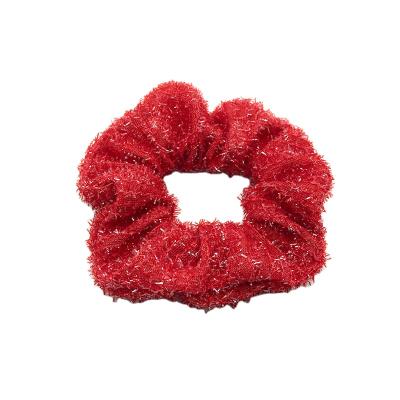 China Wholesale Trendy Hair Accessories Fashion Hair Band Women Ponytail Holder Hair Ties Silk Satin Scrunchies Elastic Hair Bands for sale