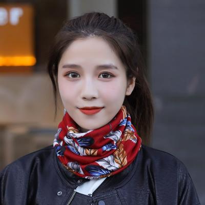 China 2021 Fashion Scarf Twist Hat Neck Cover Unisex Winter Autumn Women Multifunctional Warm Fashion Printed Scarf for sale