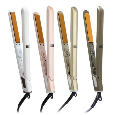 China Easy Wholesale Private Label Personalized 1Inch Flat Hair Straightener Iron Barber Products Hair For Man for sale