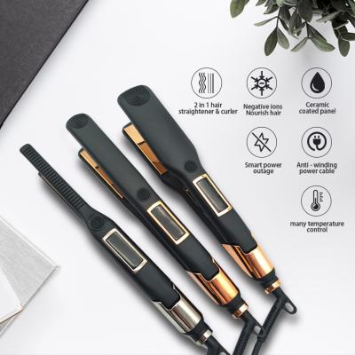 China Salon 1/2 Inch High Quality Multifunctional Ceramic Hair Straightener Flat Iron Iron Hair Straightener Low Moq Safety Flat Irons for sale