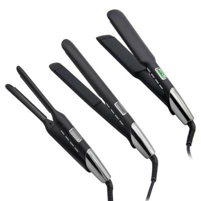 China Outdoor Professional Wholesale Professional Hair Display Hair Flat Logo Hair Straightener Ceramic Coating Digital LCD Popular Custom Hair Straightener for sale