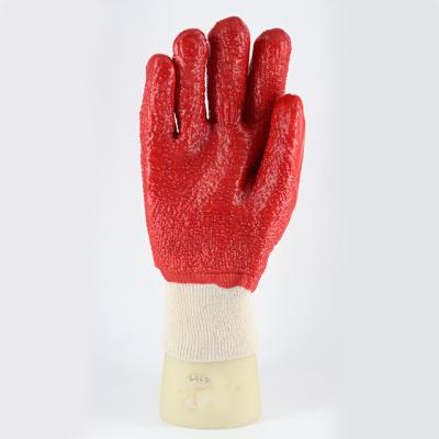 China Cheap Reusable Working Chemical Resistant Non-slip Anti Aging Comfortable PVC Labor Safety Oil Resistant Gloves for sale