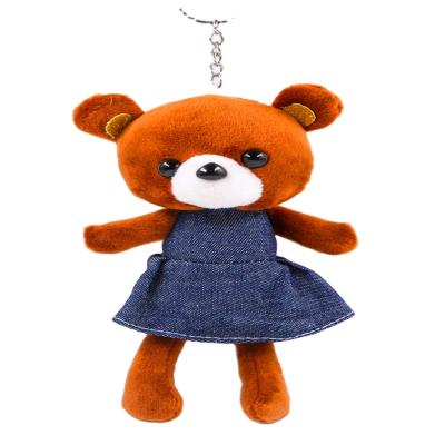 China Toy Factory Care Bear Stuffing Mini Type Teddy Bear Dog Plush Toy Doll Anime Key Chain Keychain for sale