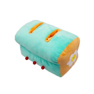 China Mini Comfortable Stuffed Food Plush Promotional Customized Embroidered Egg Toast Pillow Toys for sale