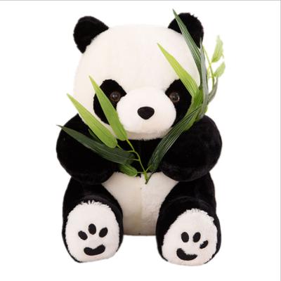 China Cartoon Panda Animal Design White And Black Plush Stuffed Animal Toys for sale