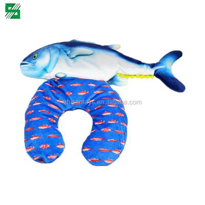 China Plush Factory Custom Directly Make Lifelike Fish Play Pillow Octopus U Shaped Neck Pillow for sale