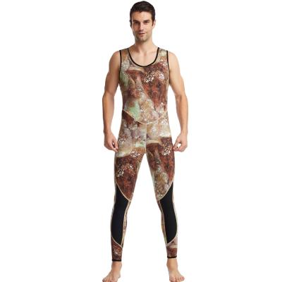 China Antibacterial new 2 piece W1064 2020 neoprene camouflage triathlon diving suit quick-drying 3MM camouflage triathlon surf wetsuit for sale