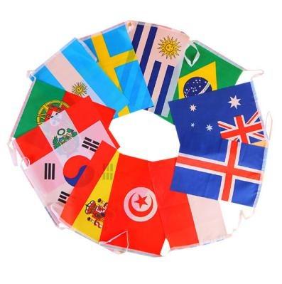 China Best Selling Size 7 20*28cm 100%Polyester Hanging Flag For Festival Christmas Flag Bunting Flag for sale