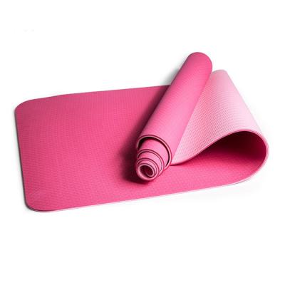 China Double Color Environmental Non-Toxic 5mm Fitness Non-Toxic Yoga Estera Tape Yoga Mat 173*61cm for sale