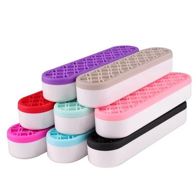 China Make Up Amazon Hot Sale Silicone Makeup Brush Holder Organizer Cosmetic Beauty Tools Storage Case for sale