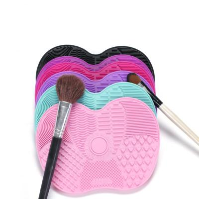 China Portable Cosmetic Mat Scrubber Board Remover Scrubber Wash Wash DIY Tool Makeup Brush Cleaner Mat Silicone Makeup Brush Cleaner for sale