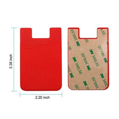 China Custom Eco-Friendly Silicone Credit Card Holder 3M Adhesive For Phone for sale