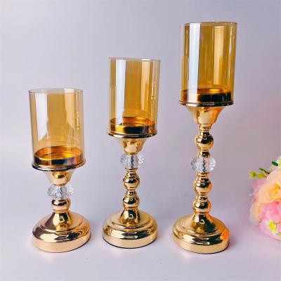 China Cafes Home Office Hotel Decoration Luxury Gold Metal Home Candle Holder for Wedding Table Centerpieces Decoration for sale