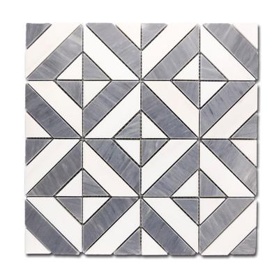 China CLASSIC Trendy Dolomite White Italian Grays Mixed Marble Mosaic Flooring for sale