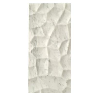 China Modern Special Design Bianco Carrara Carving Finished Marble Tile for sale