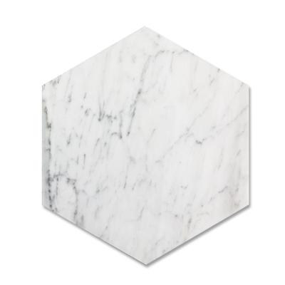 China CLASSIC High Quality Elegance White Carrara Hexagon Marble Mosaic Flooring for sale