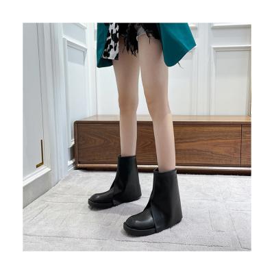 China Flat Quality Women Winter Fashion Thin Boots Leather High Women Boots for sale