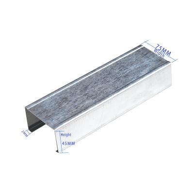 China Contemporary 38 Head Keel U Type Gypsum Board Partition Material For Construction for sale